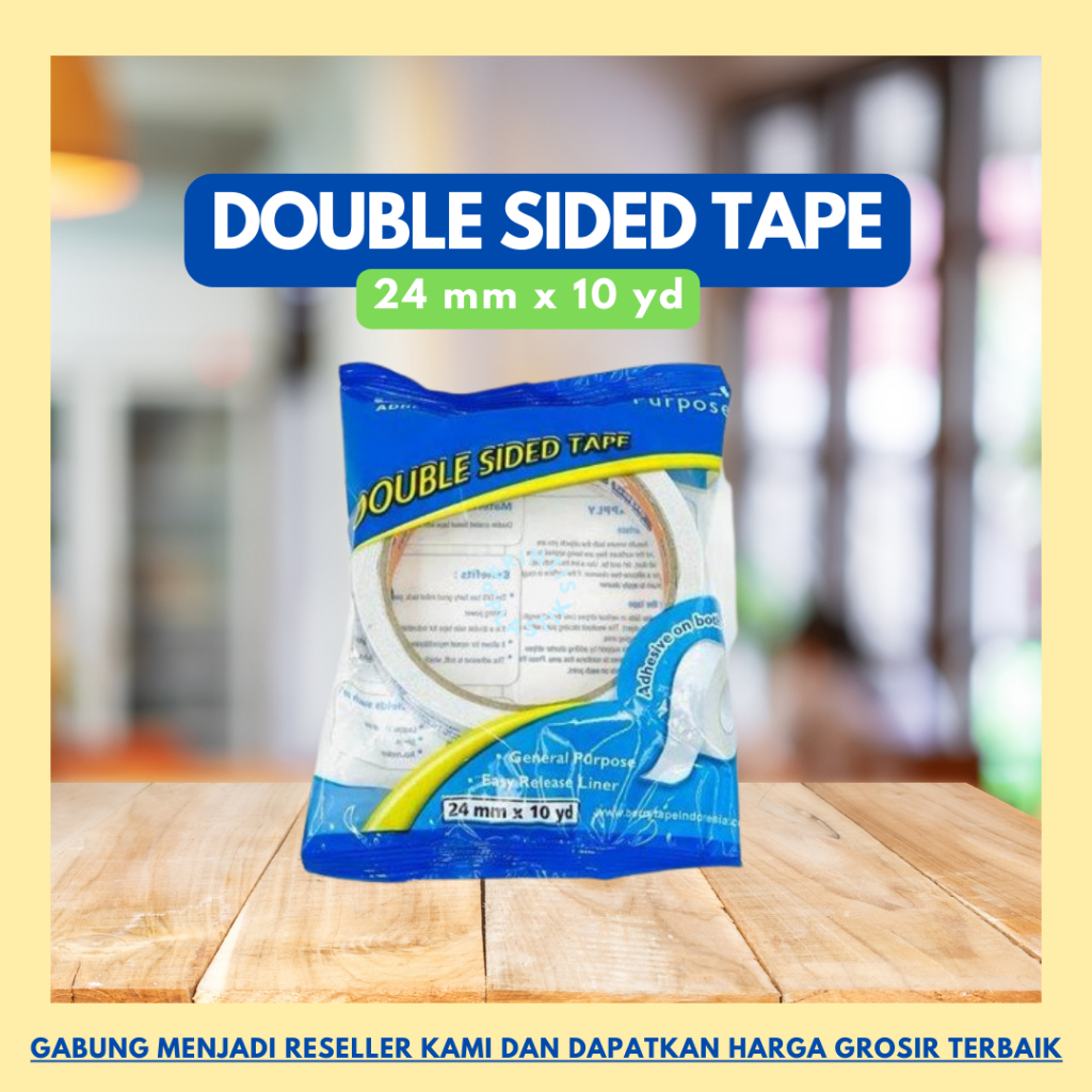 

Isolasi Bolak Balik 24MM X 10Y/Double Tape Berry 24MM X 10Y/Selotip Timbal Balik