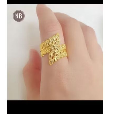 Cincin Wanita Model Daun Terbaru