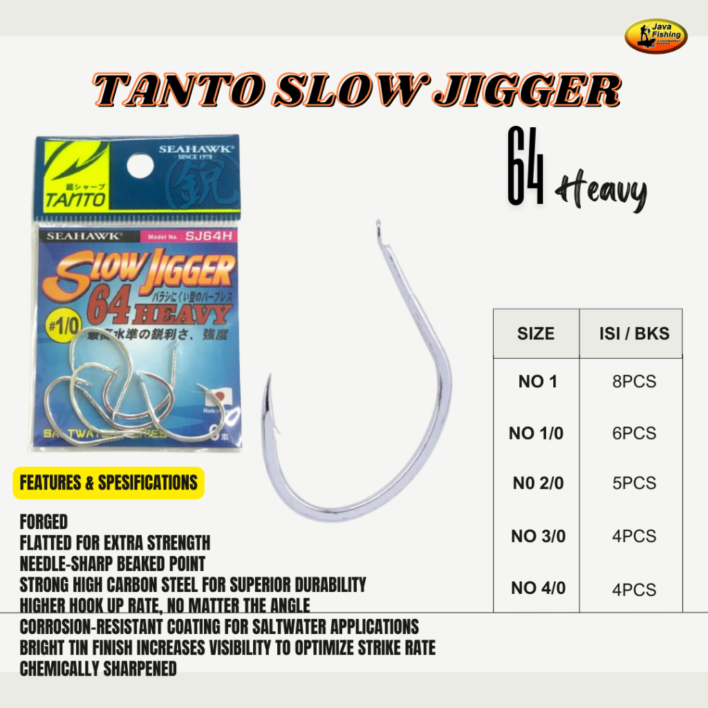Hook Mata Kail Pancing SEAHAWK TANTO SJ64H SLOW JIGGER