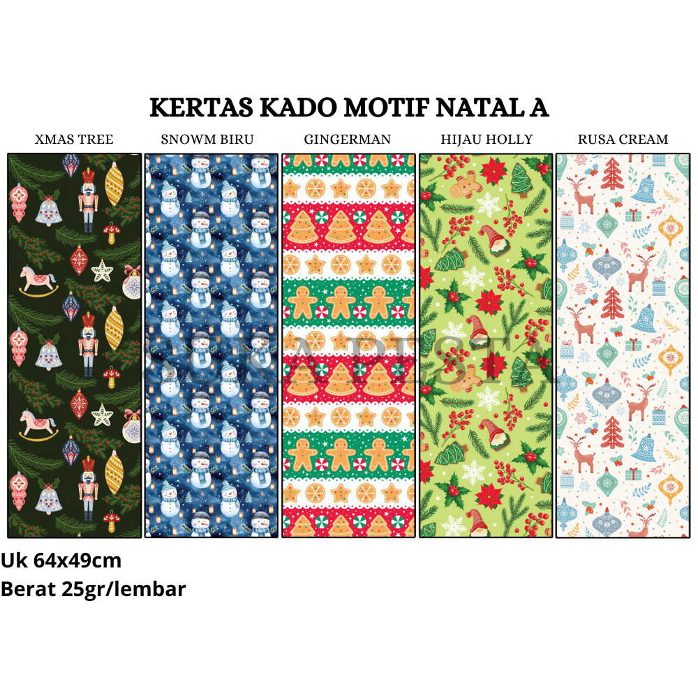 

[ECER] Kertas Kado Motif Natal / Merry Christmas Pembungkus Kado