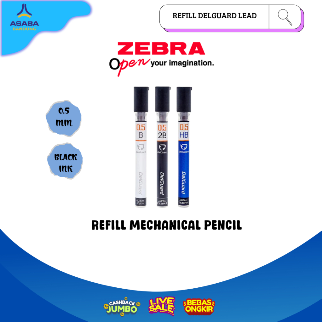 

Asaba Bandung - Zebra Delguard Lead 0.5MM 2B