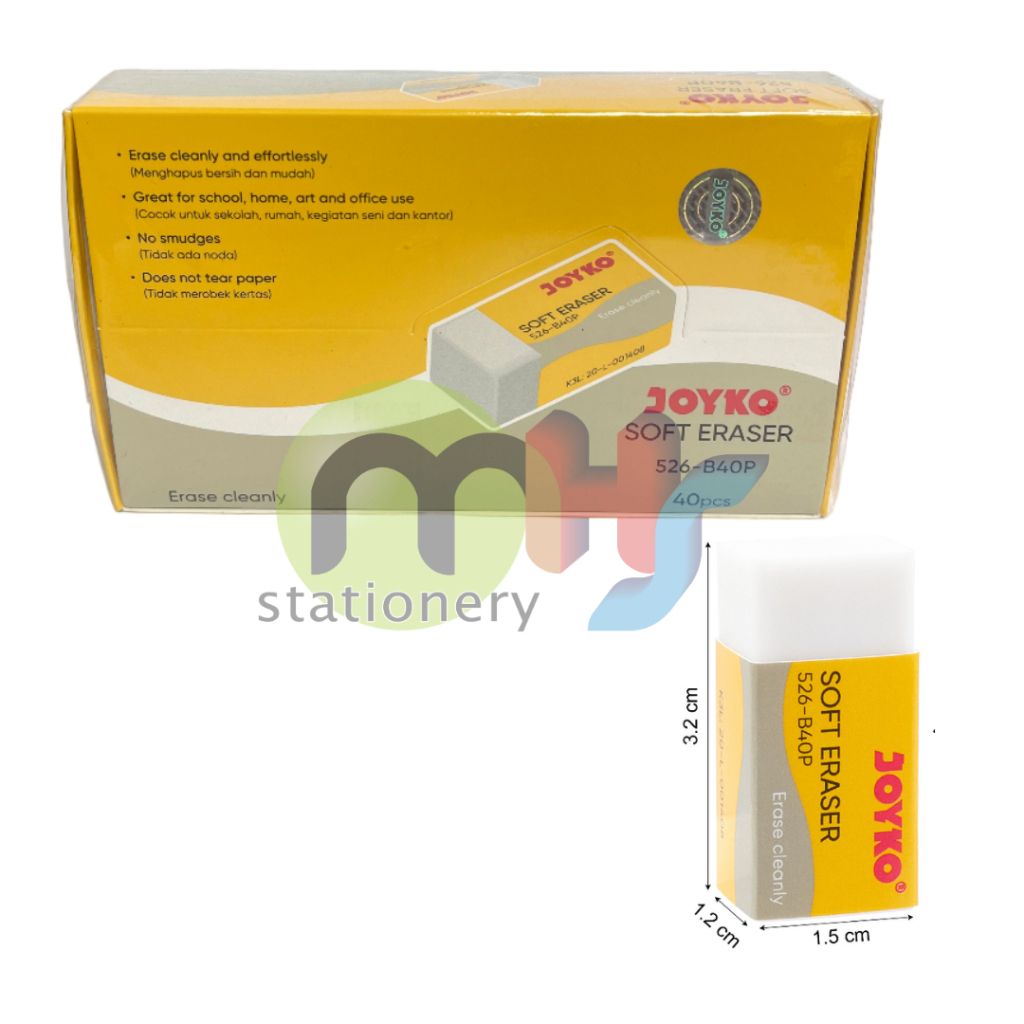 

Eraser Penghapus Joyko 526-B40P 1 BOX 40 PCS
