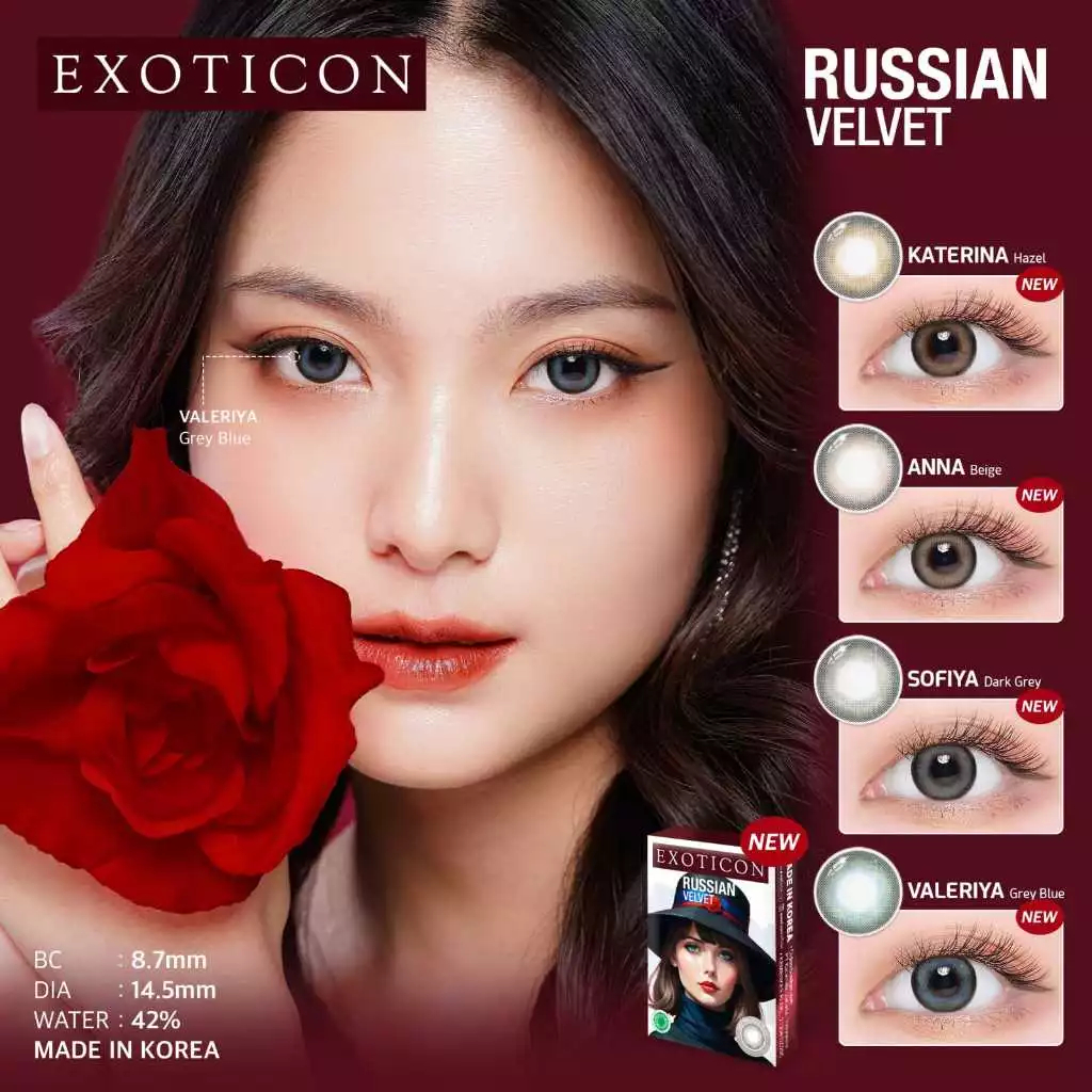 Softlens X2 NEW RUSSIAN VELVET 14.5 MM MINUS -0.50 S.D -6.00