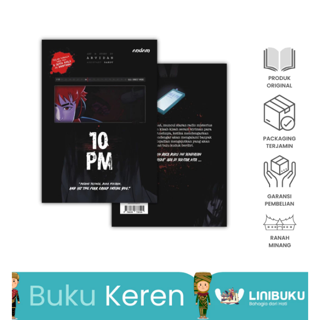 Komik 10 PM Penulis Arvidah - Andam terbitan Bumi Aksara