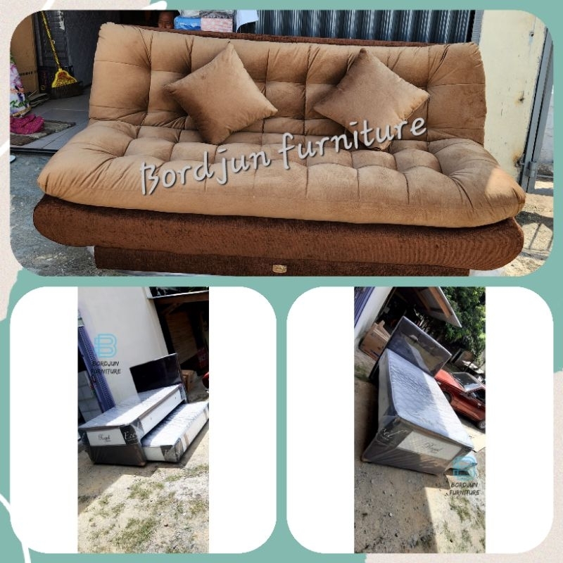 paket lengkap bed sorong kangaroo dan sofabed kangaroo raphael pillow dacron