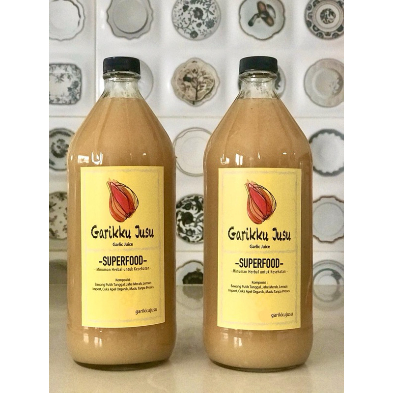 

Jus Bawang Putih Tunggal, Jahe Merah, Cuka Apel, Madu, Lemon import. Garikku Jusu