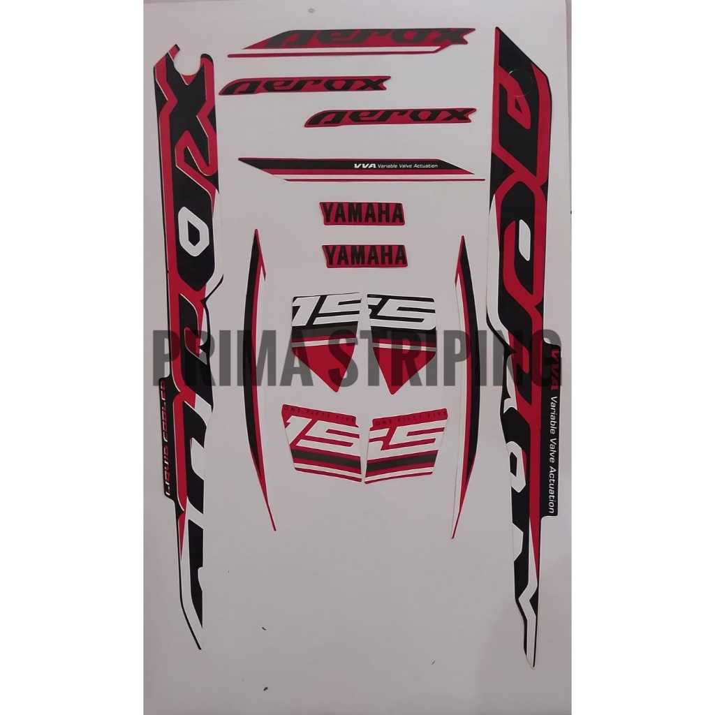 STRIPING STIKER MOTOR AEROX 2022 MERAH TERMURAH