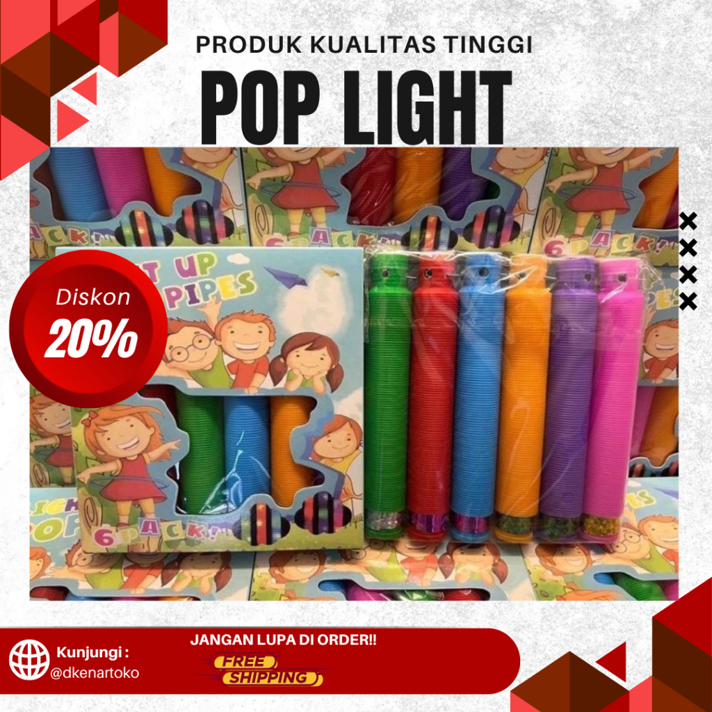 Mainan Viral CEV Light Up Pop Tubes - Hiburan Tanpa Batas|light up pop tubes pop pipes lampu stick