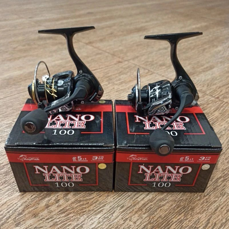 Reel Mini Anyfish Nano Lite 100 200 300 Gold Silve Power Handle