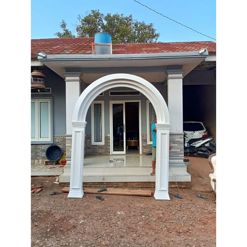 gapura pintu masuk pelaminan terbaru / pelawangan pintu gett pernikahan / dekorasi pelaminan terbaru