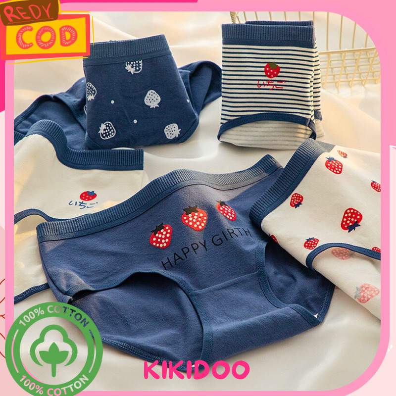 Kikidoo CD imut wanita undies celana dalam wanita katun import model jepang CDR01