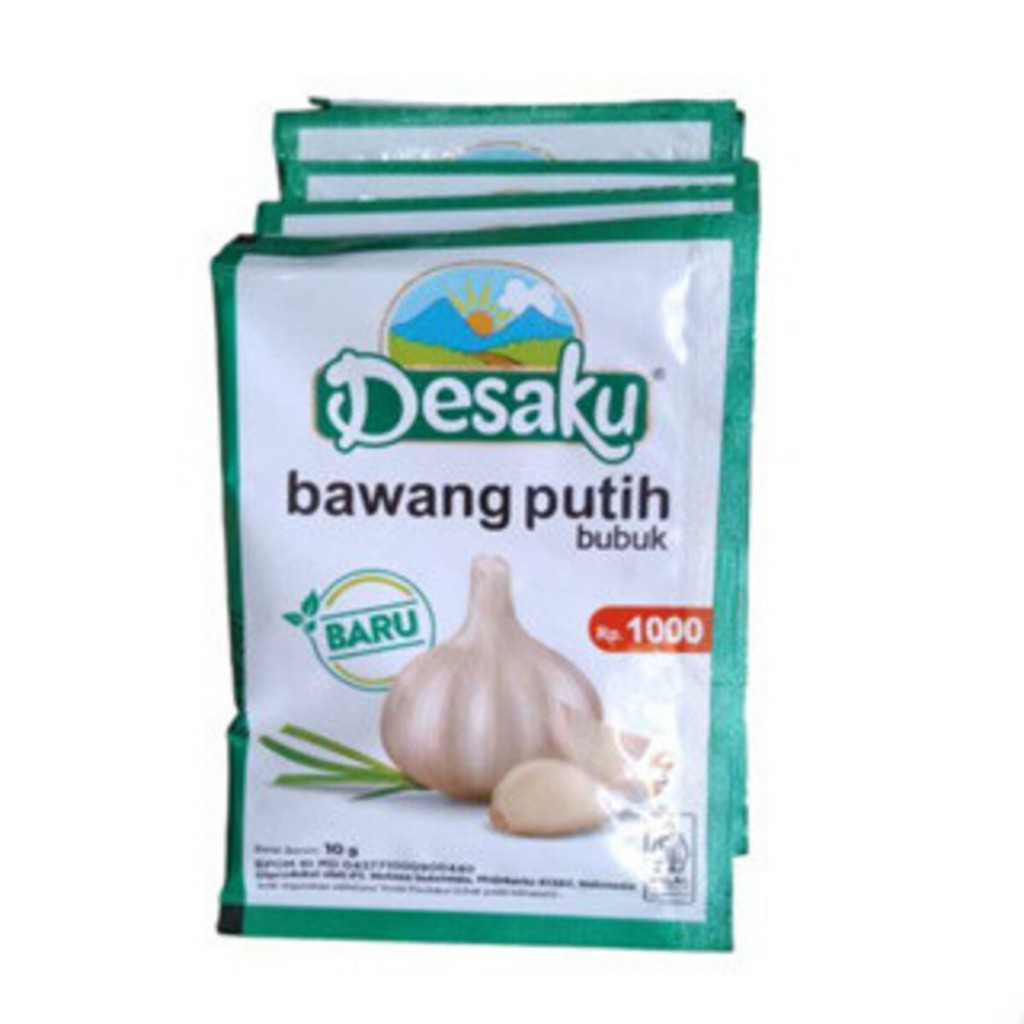 

(12 Pcs x 6 gr) DESAKU BAWANG PUTIH BUBUK
