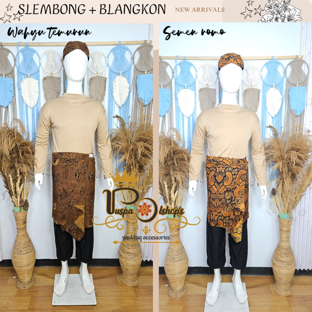 set slembong plus blangkon instan set sapit urang dan blangkon