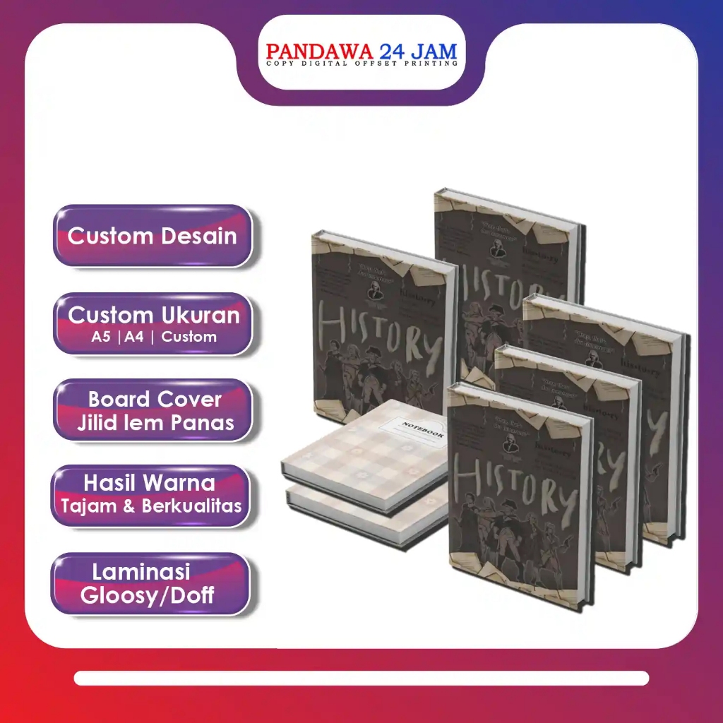 

Cetak Custom Cover || Softcover dan Hardcover || A4 A5