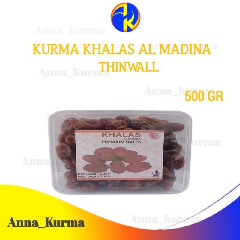 

Kurma Khalas Saad Thinwall 500 gram Kurma Kholas Al Sa'ad Dates