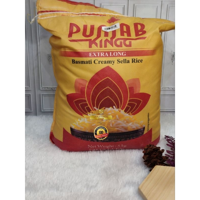 

BERAS PUNJAB KING [Basmati creamy sella rice] 5kg