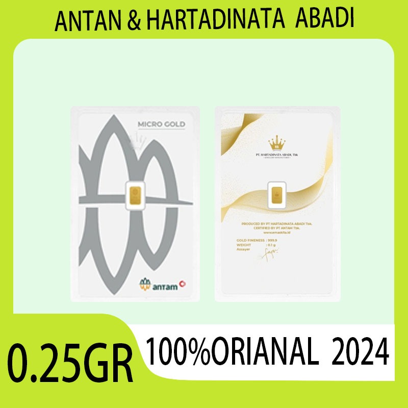 Logam Mulia Antam x Hartadinata 0.25Gram Antam Wedding Inter 0.25gr pengiriman gratis