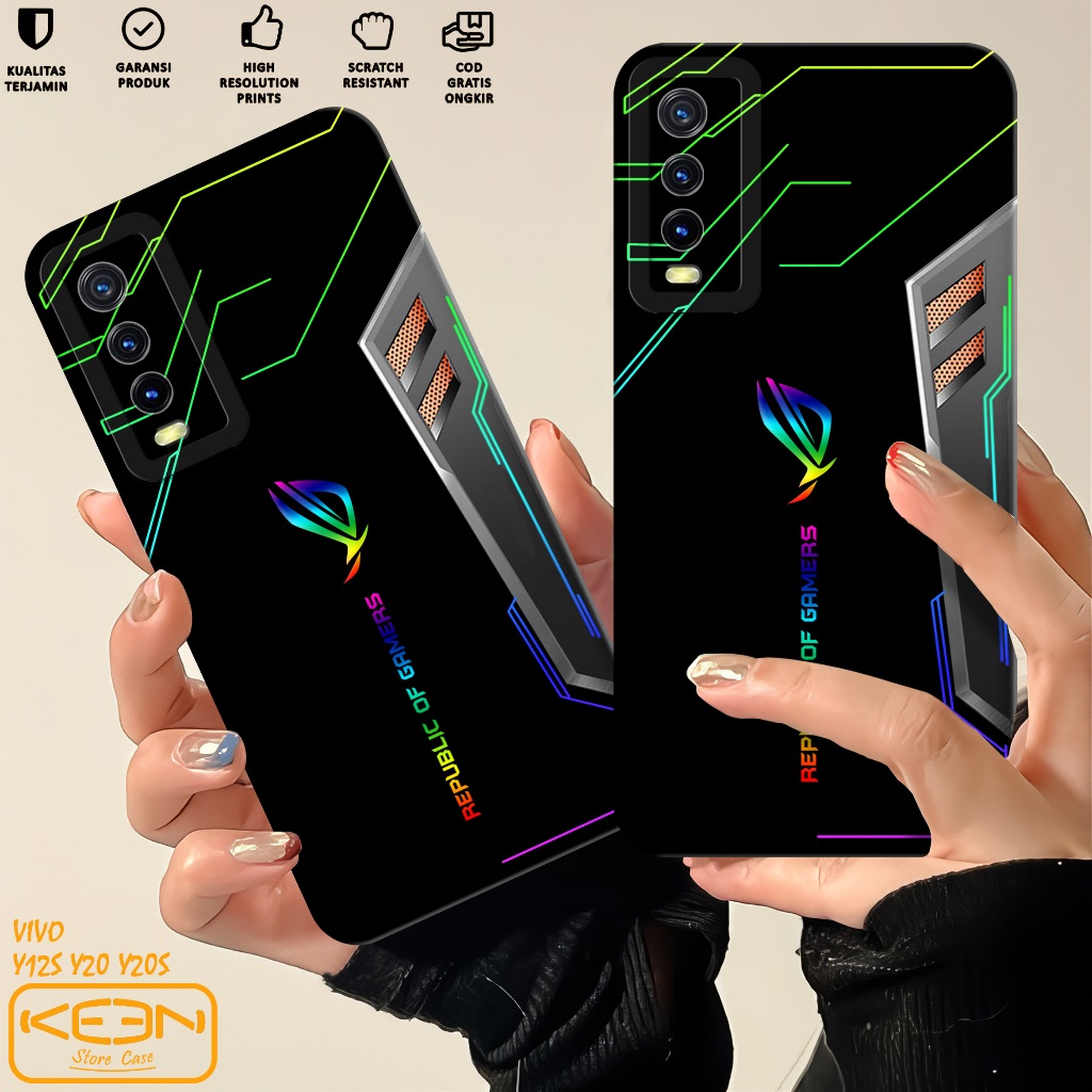 Case Hp Vivo Y12S Vivo Y20 Vivo Y20S - Casing Hp Vivo Y12S Y20 Y20S Motif ROG - Case Procamera - Sof