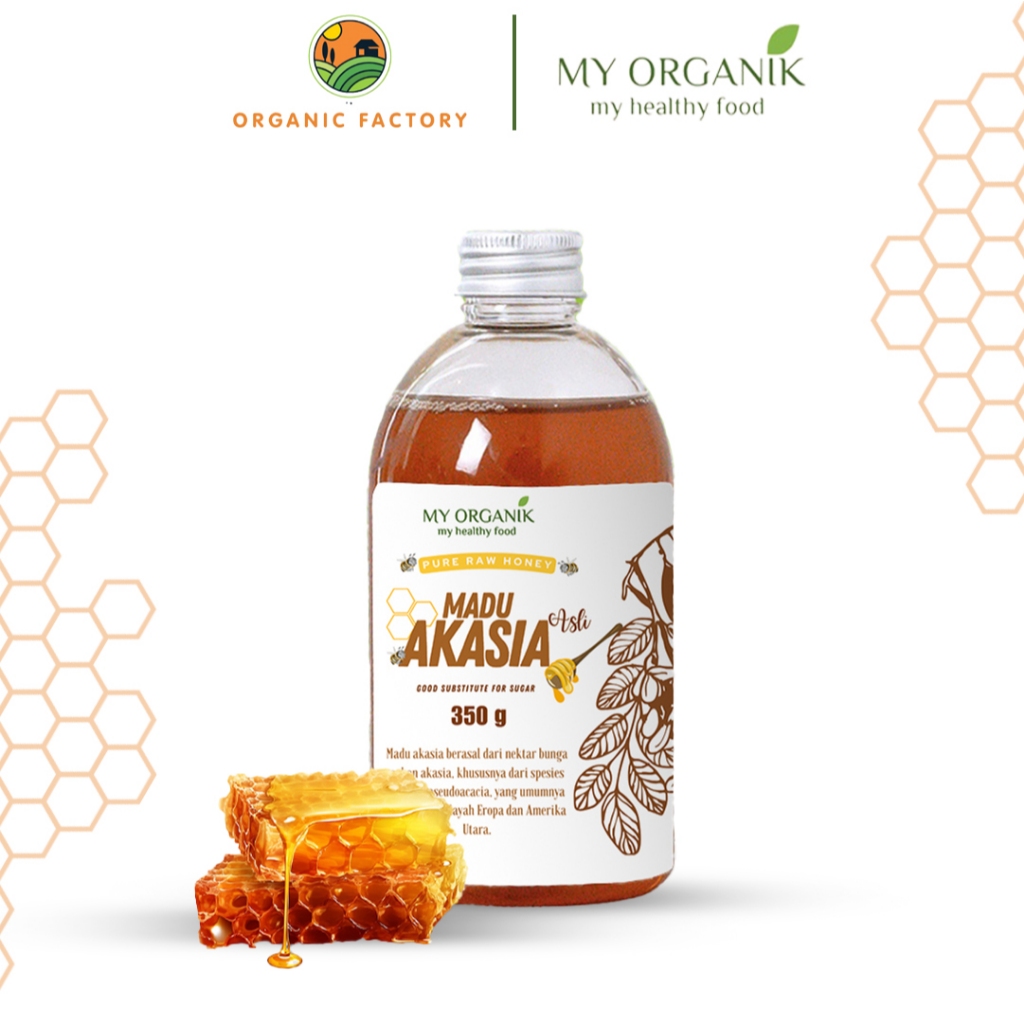 

My Organik Madu Akasia Murni Super Premium Pure Raw Honey Original 350gr Asli Tanpa Campuran