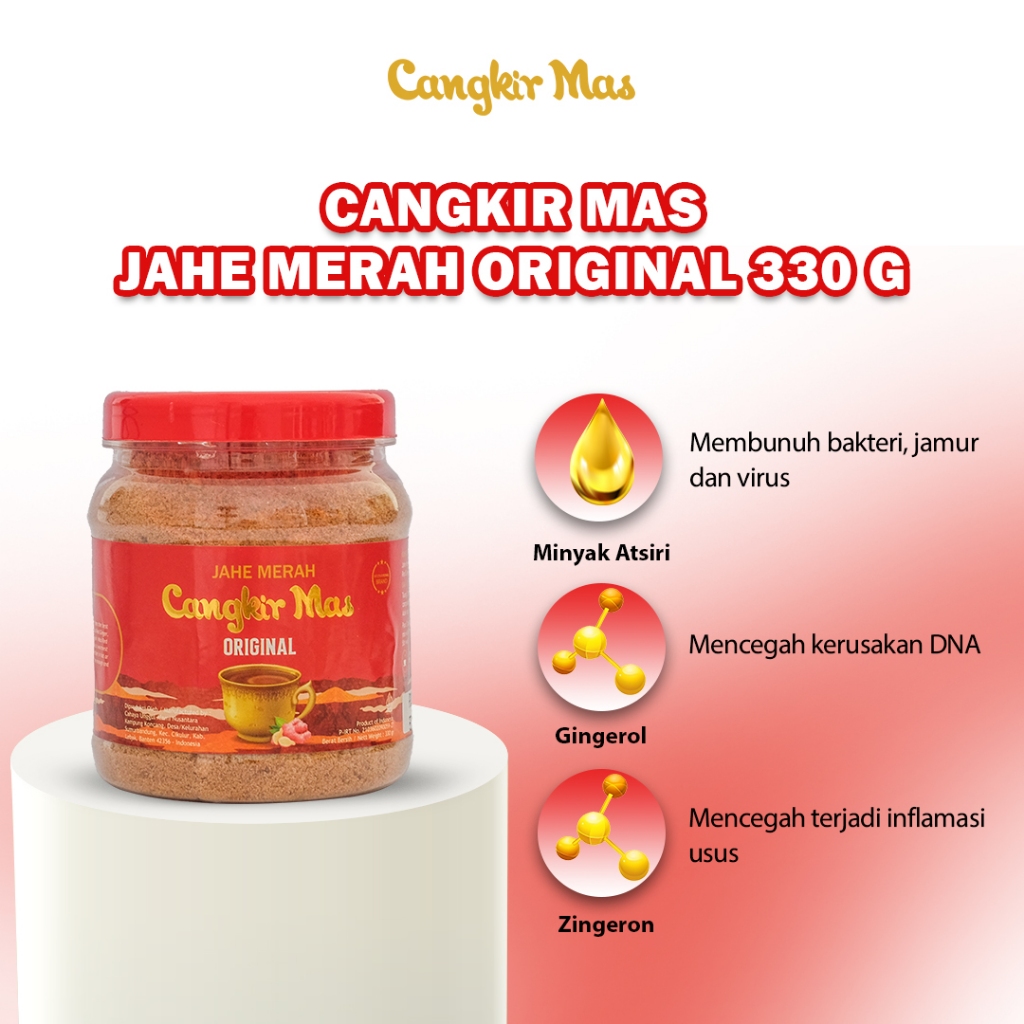 

Cangkir Mas Jahe Merah Original Toples 330GR