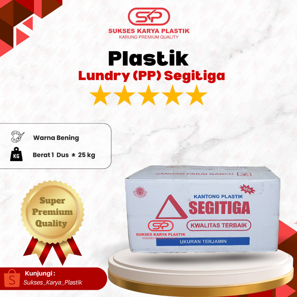PLASTIK LAUNDRY KILOAN 35 x 50 BENING/ PLASTIK PP LAUNDRY 35 x 50 BENING/ PLASTIK PP MEREK SEGITIGA