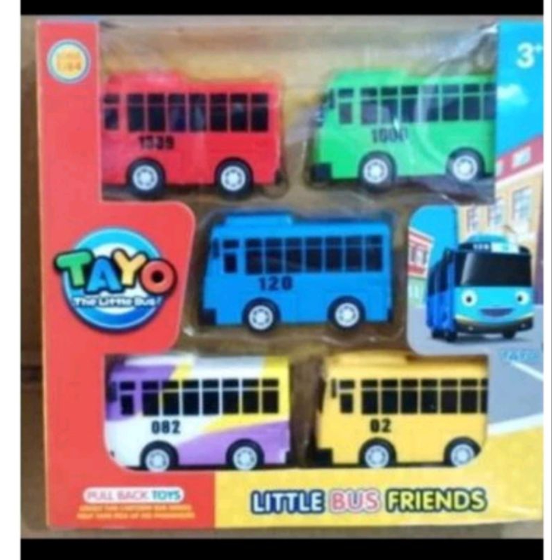 mainan bus Tayo set 5pcs murah/mainan bus tayo