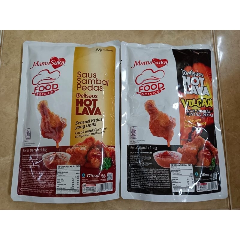 

Saus Sambal Extra MamaSuka Delisaos Hot Lava 1 Kg