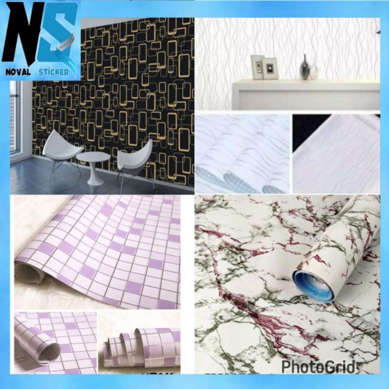 Wallpaper Dapur Anti Air Panas Minyak & Api Kitchen Set Kamar Mandi Wallpaper Premium Foil 1m