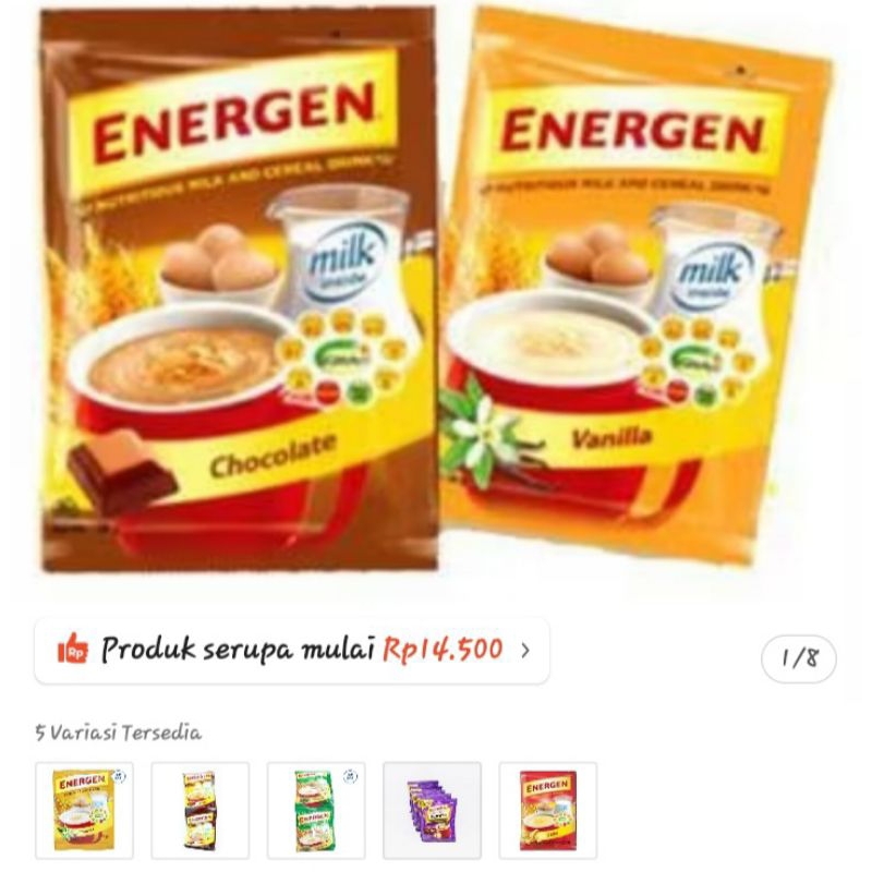 

energen cereal kurma/coklat/vanila/kacang hijau/Jahe {10 pcs} harga grosir