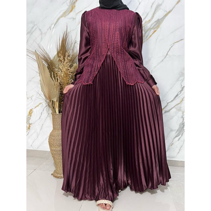 Kebaya Kak Weni - Yasmin Dress Rok Plisket Koleksi Terbaru
