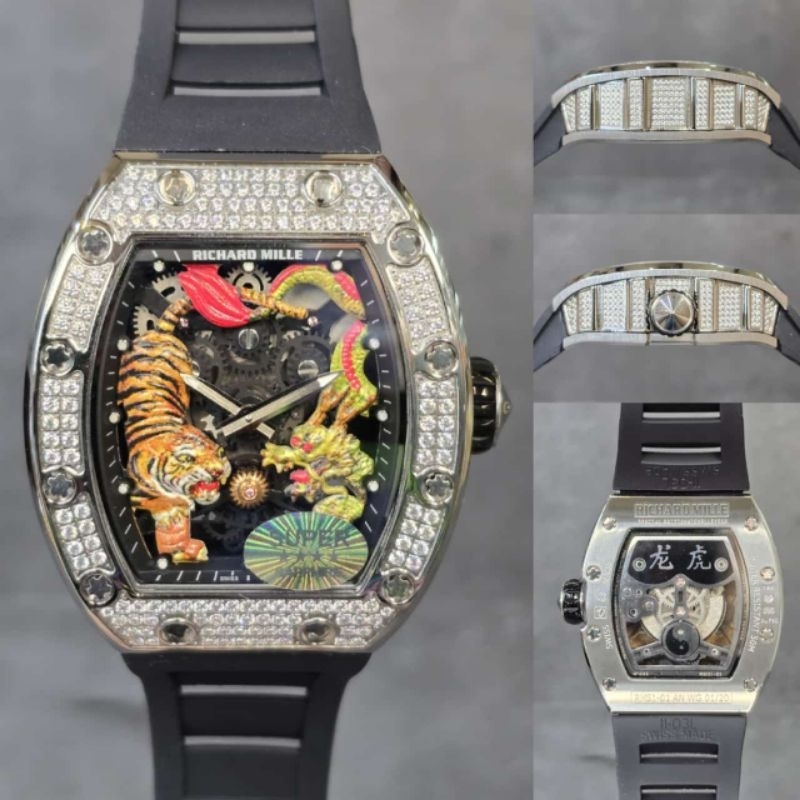 Jam tangan Rm Dragon Daimont Swiss Quality Garansi 5 Tahun