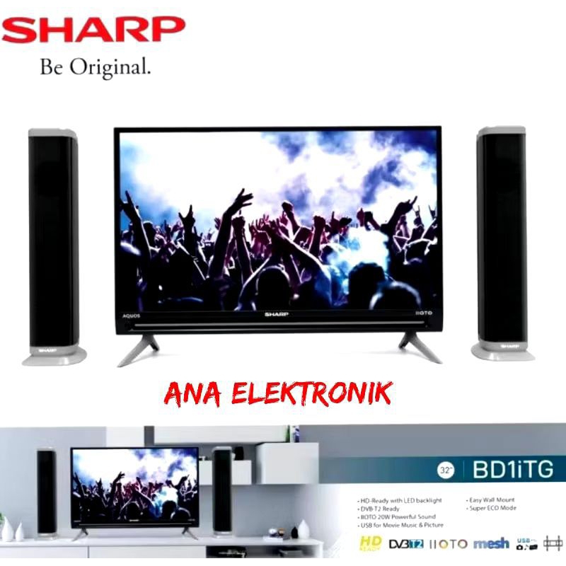 SHARP LED TV AQUOS DIGITAL 32 INCHI 2T-C32BD11-TG ( LUAR BATAM )
