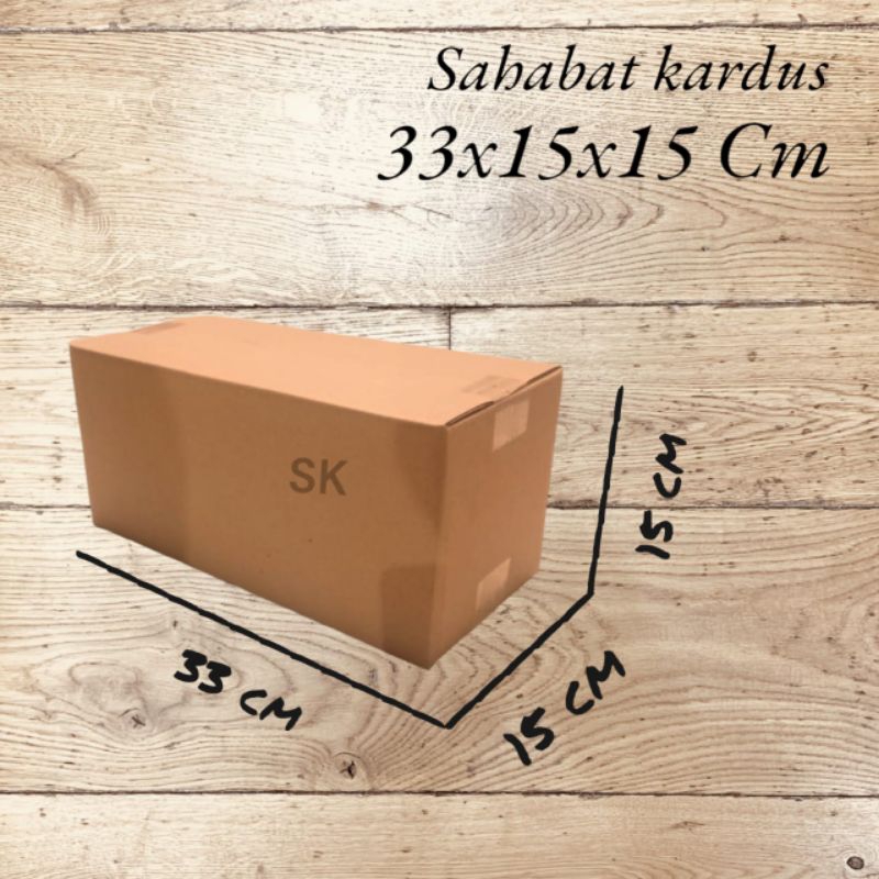 

kardus box Ukuran 33x15x15 cm single wall polos