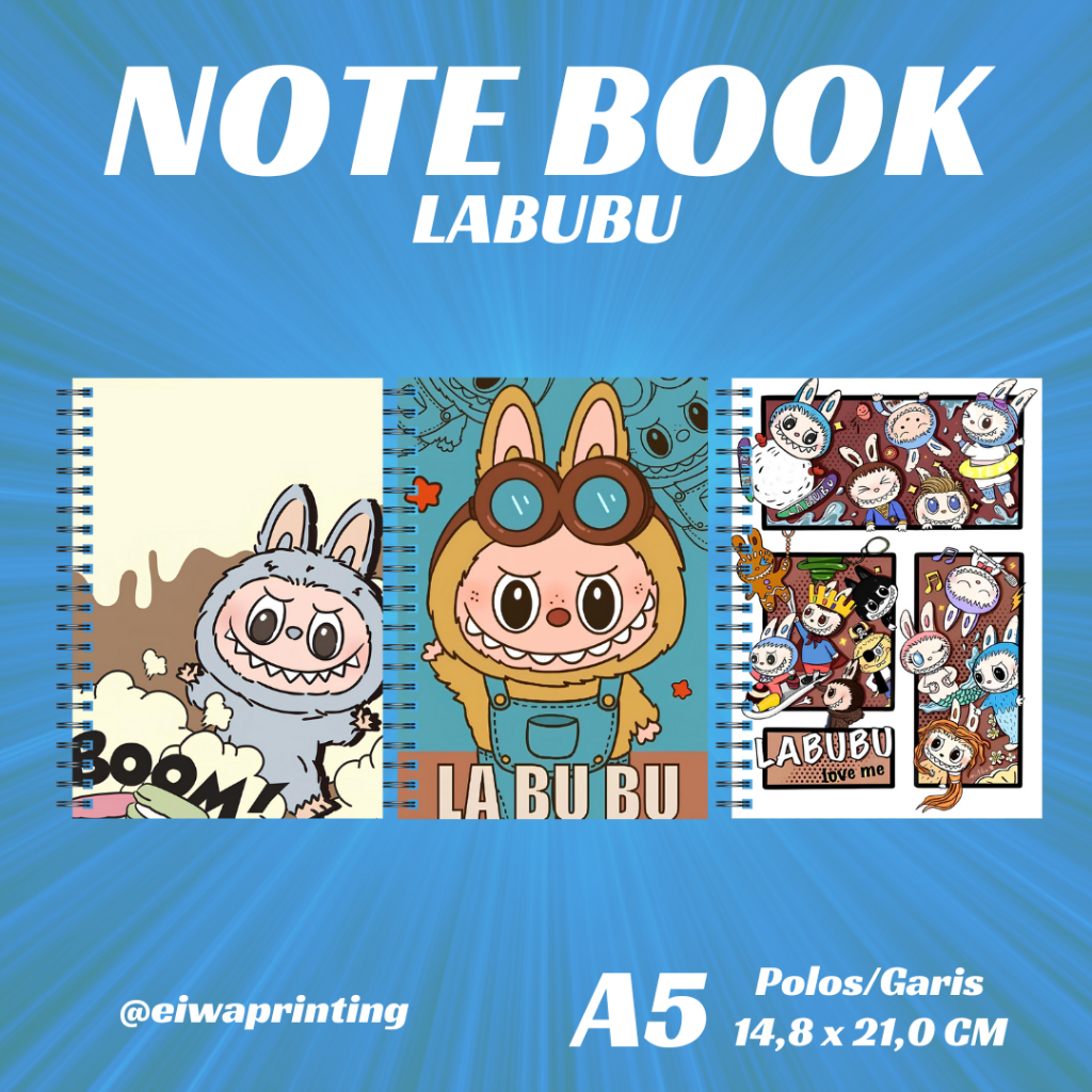 

Notebook A5 LABUBU Series Buku Tulis Catatan Notebook Aesthetic Notebook Custom