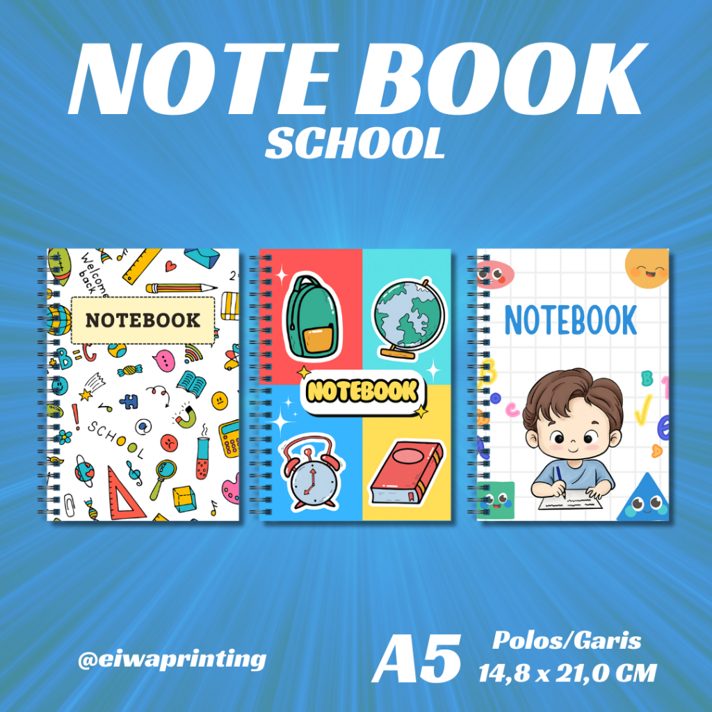 

Notebook A5 SCHOOL Series Buku Tulis Catatan Notebook Aesthetic Notebook Custom