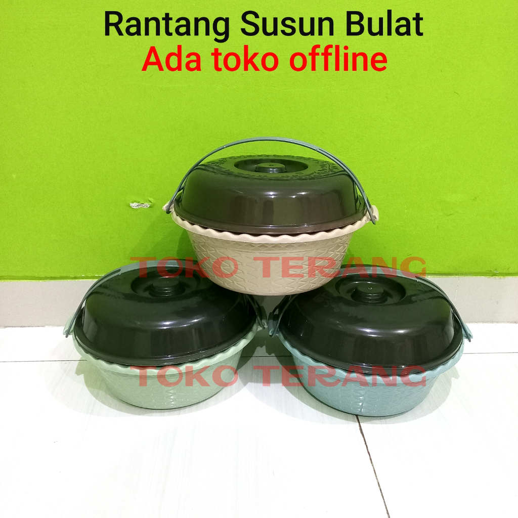 1PCS Rantang susun bulat rantang hajatan besar rantang plastik rantang piknik souvenir berkatan sela