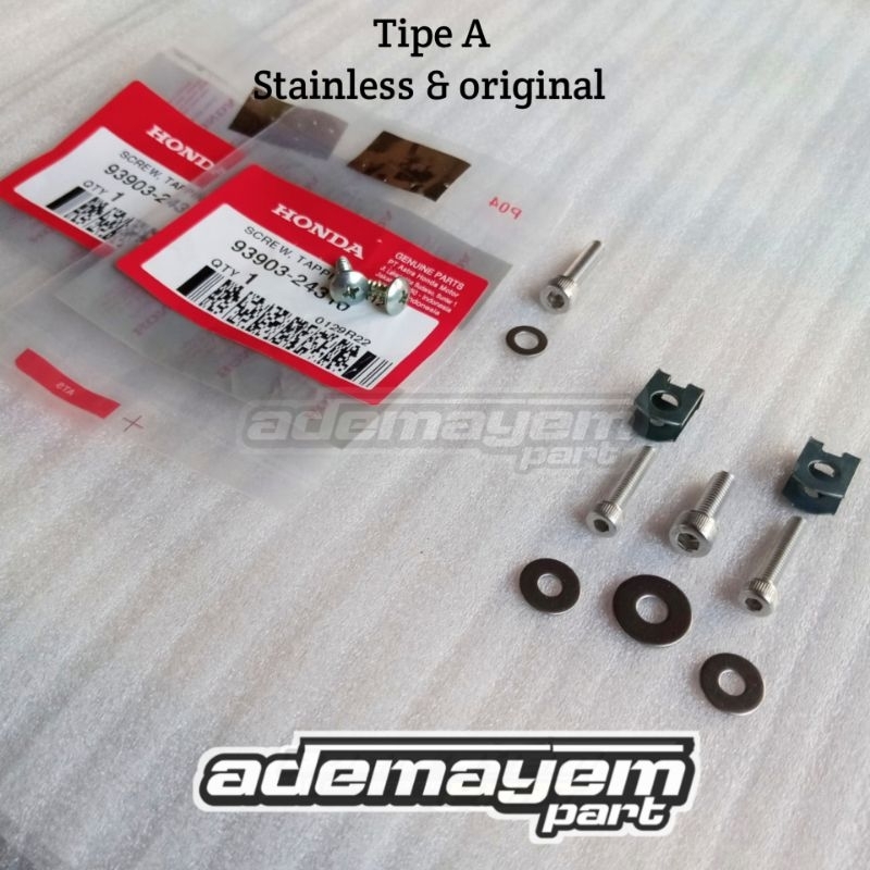 Baut L Stainless+Ori Batok Depan Belakang Astrea Grand Legenda