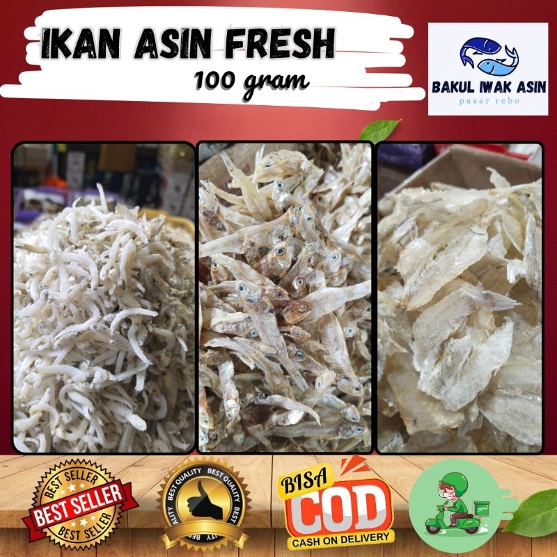 

ikan asin fresh berkualias berat 100gram /ikan asin murah/ikan asin serba murah