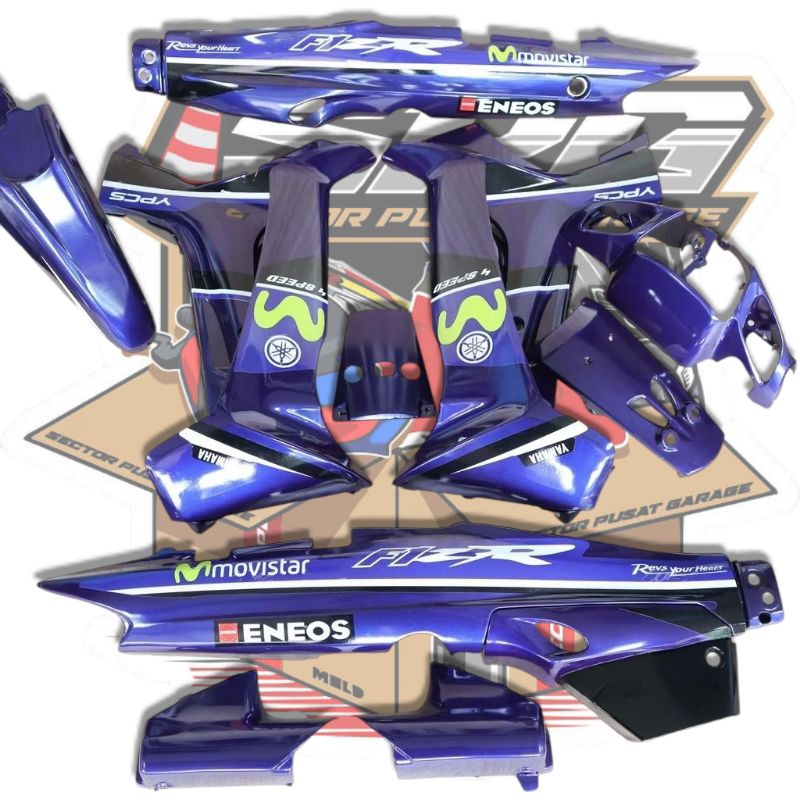 cover bodi fizr f1zr fiz r Movistar biru full set halus yamaha fizr f1zi fiz r movistar biru