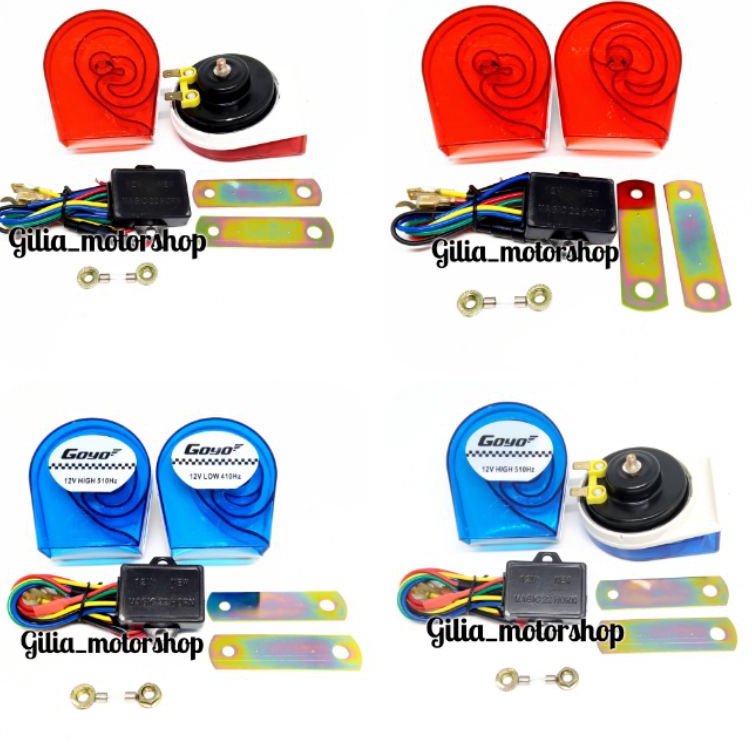 Paling Menarik Klakson Gema Echo 8 Suara Plus Relay klakson telolet Klakson Keong Echo 8 Suara 12vol