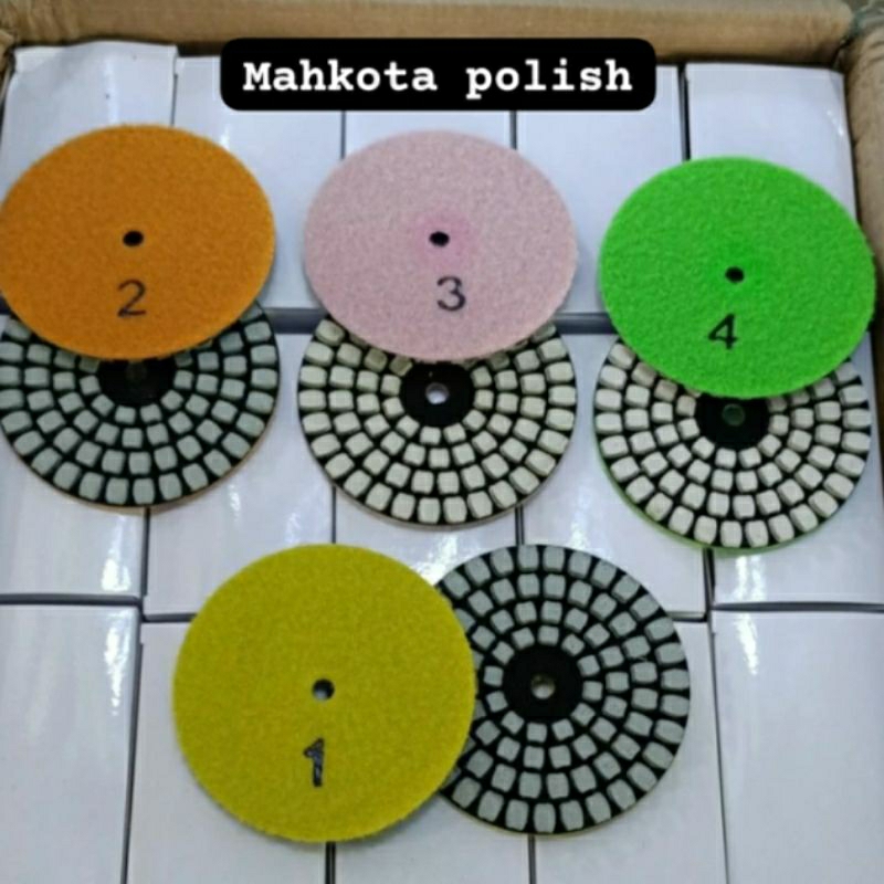 Diamond Pad Kering Poles Marmer Granite Beton 4 inch 