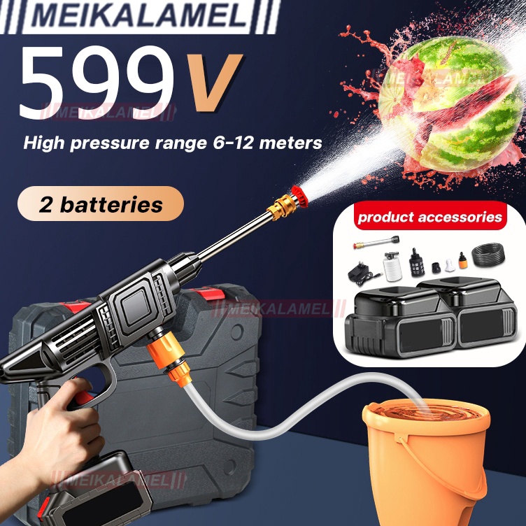 Paling Terjamin  Mesin cuci mobil Jet Cleaner Tekanan 999V 2Bar Mesin Cuci Mobil dan Motor Mini Port