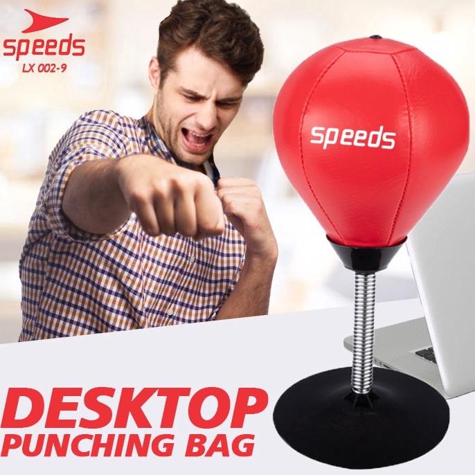 Ready Terkeren  SPEEDS Samsak Mini Desktop Punching Bag Tinju Speed Ball Bola Penghilang Stress Reli