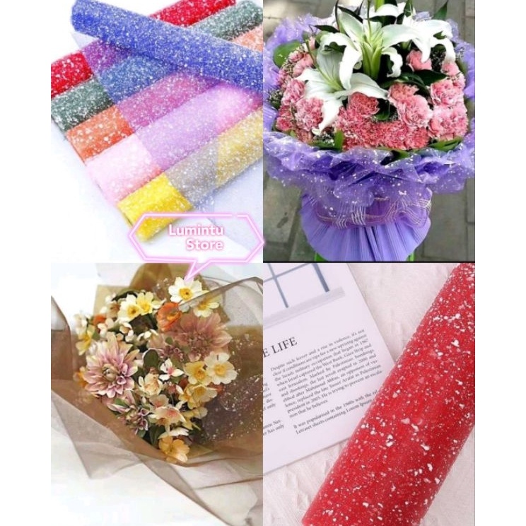 

Terbaik Flower Wrapping Jala Salju Flower Wrapping Paper Snowy Jaring Salju Flower Mesh Snowy Buket Bunga Motif Salju 1 Lembar