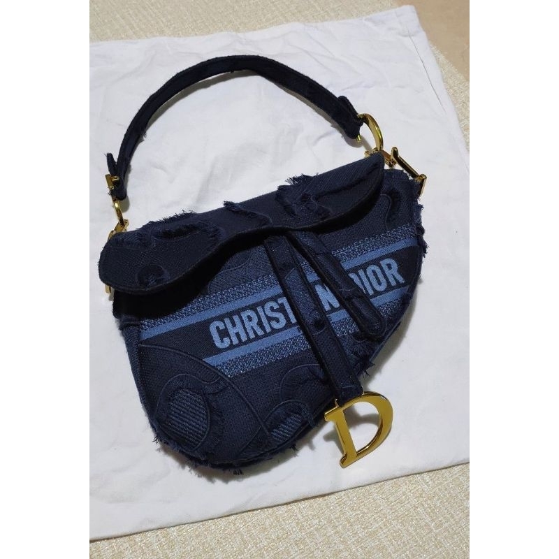 Dior Saddle Canvas Navy