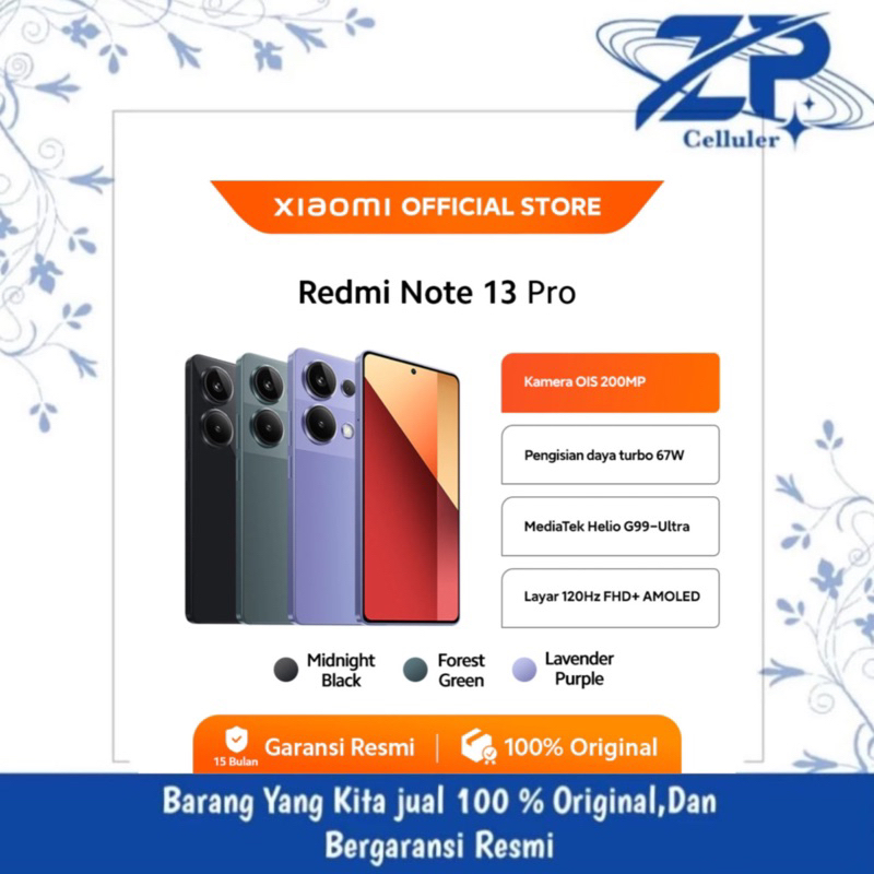 Xiomi Note 13pro ram 8gb /rom 256gb garansi resmi xiomi
