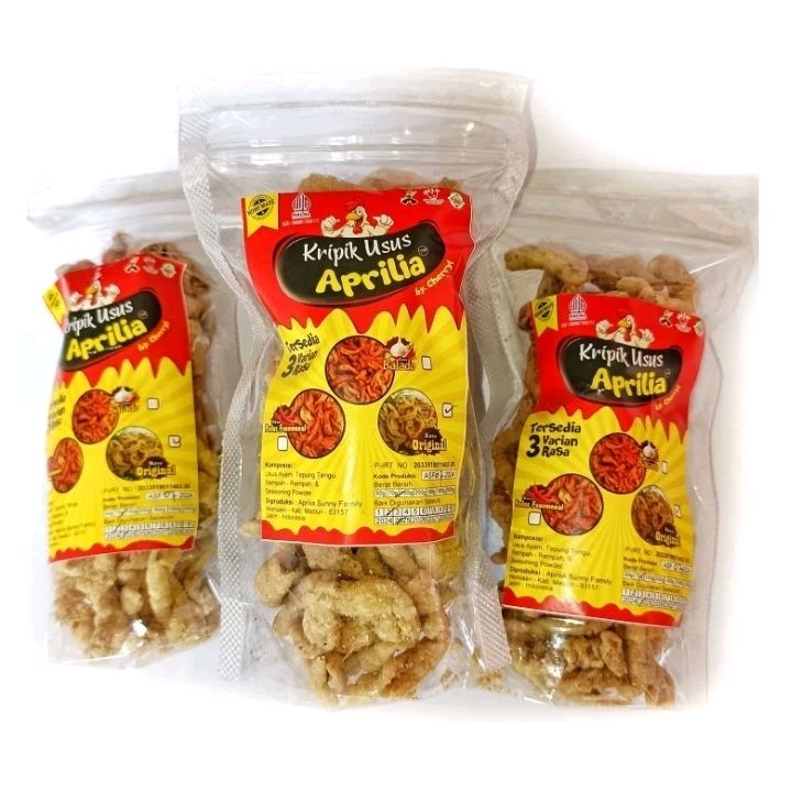 

Keripik Usus Ayam Original Halal Kripik Crispy Aprilia 70g