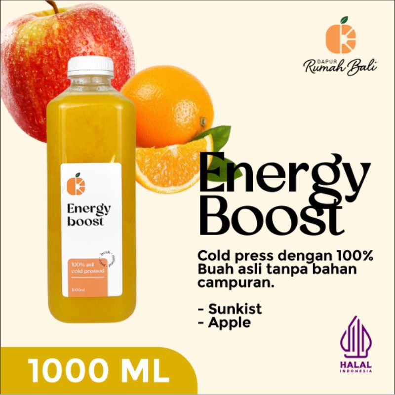 

Energy Boost Cold Pressed / sari buah sunkist dan apel / sari buah