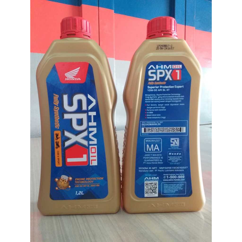 OLI AHM SPX1 UKURAN 1200ML 10W-30 UNTUK MOTOR BEBEK DAN SPORT
