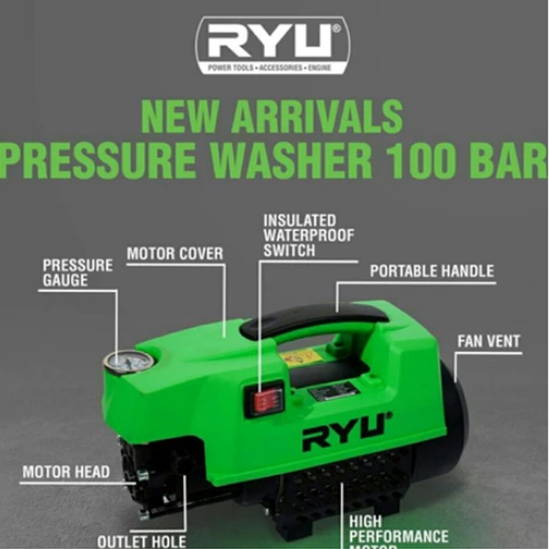 RYU Pressure Washer 100 Bar RPW100 | Ryu Jet Cleaner RPW 100